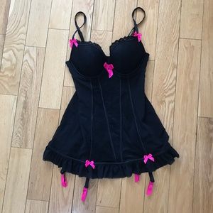 Black La Senza Bustier and Matching Panty Set